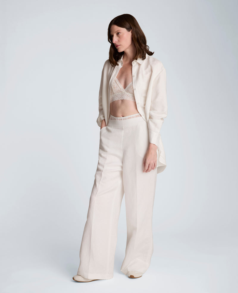 Kenneth Cole - Pull On Wide Leg Linen Pant WOMENS PANTS for Women