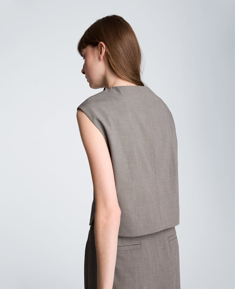 Kenneth Cole - Four Button Boxy Vest WOMENS JACKET for Women