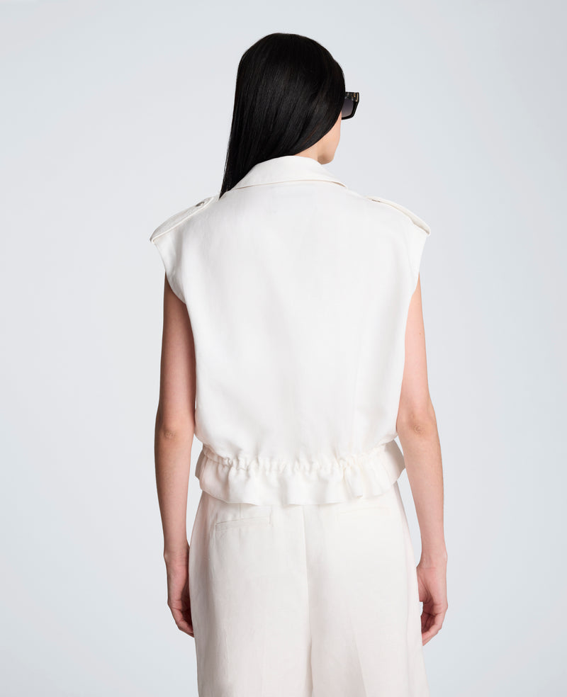 Kenneth Cole - Snap Front Vest with Drawcord Waist WOMENS JACKET for Women