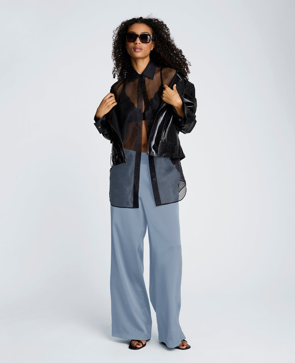 Pull On Wide Leg Satin Pant