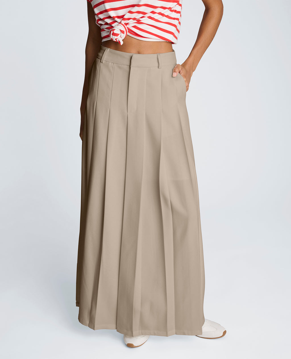 Kenneth Cole - Fly Front Pleated Maxi Skirt WOMENS SKIRTS for Women 