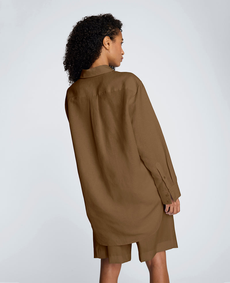 Kenneth Cole - Drop Shoulder Button Front Boyfriend Shirt WOMENS SHIRTS for Women