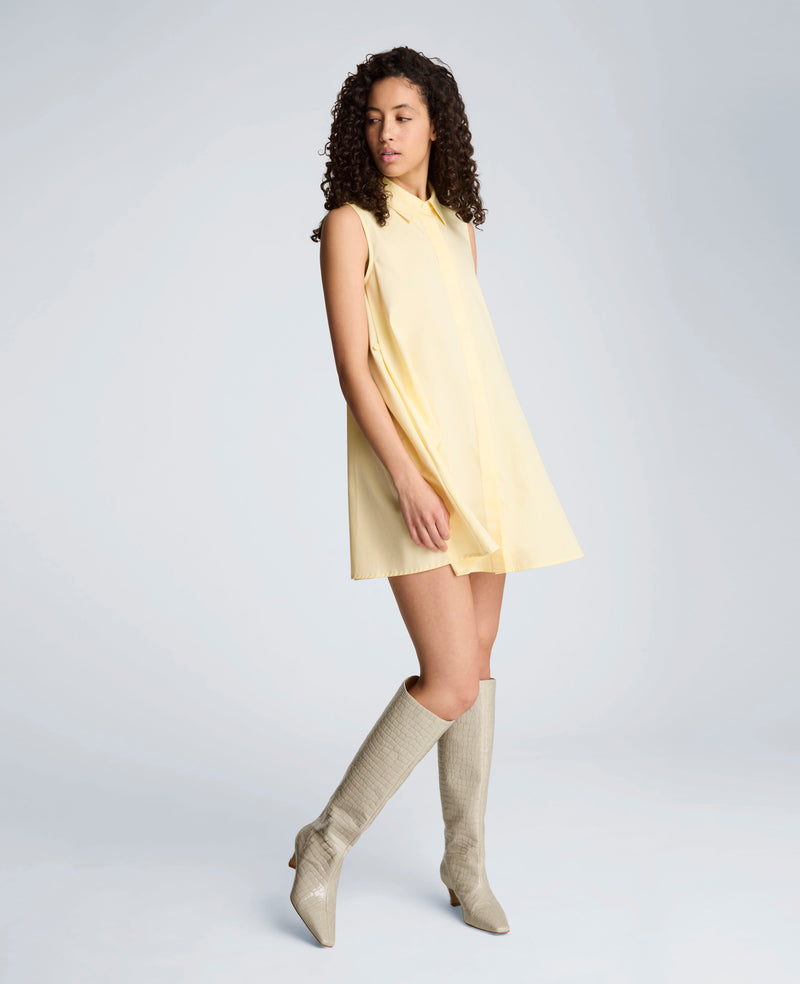 Kenneth Cole - Cotton Poplin Sleeveless Trapeze Mini Dress WOMENS DRESS for Women