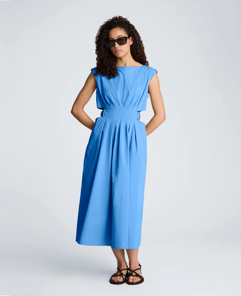 Shop Cotton Poplin Midi Dress – Lake Blue