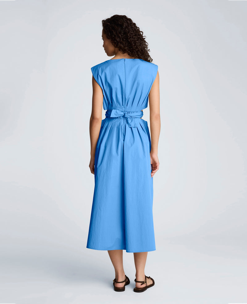 Kenneth Cole - Cotton Poplin Sleeveless D-Rings Tie Midi Dress WOMENS DRESS for Women