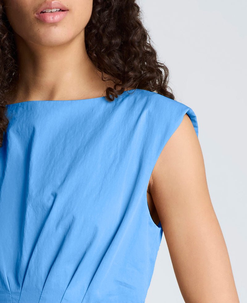 Kenneth Cole - Cotton Poplin Sleeveless D-Rings Tie Midi Dress WOMENS DRESS for Women