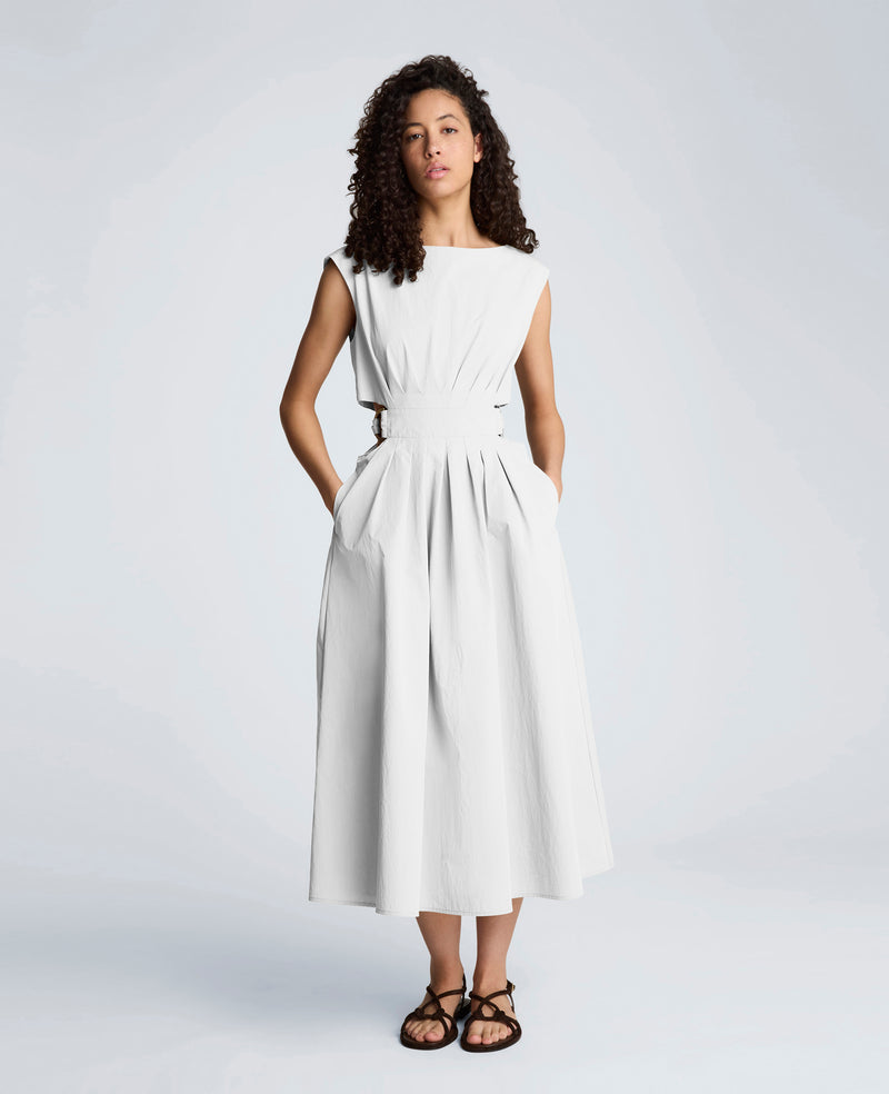 dress cotton poplin Shop Cotton Poplin Midi Dress – Pure White