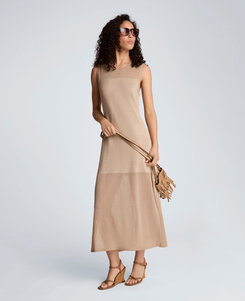 Kenneth Cole - Semi Sheer Dress with Side Slits WOMENS DRESS for Women