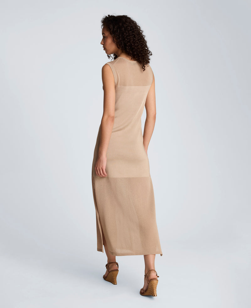 Kenneth Cole - Semi Sheer Dress with Side Slits WOMENS DRESS for Women