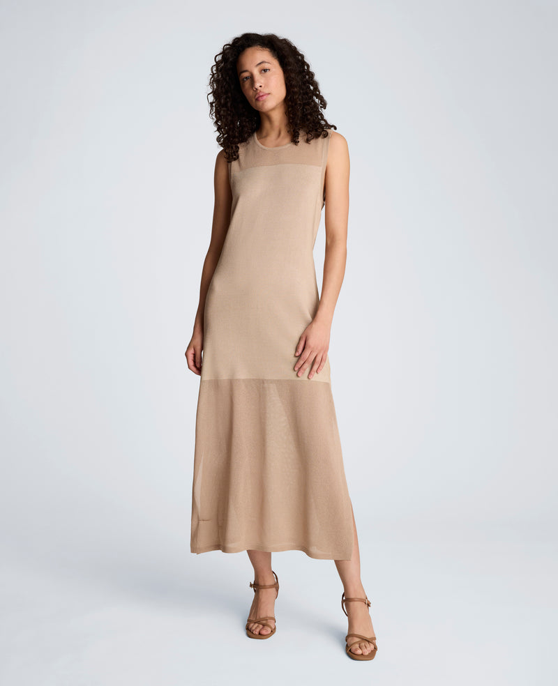 Kenneth Cole - Semi Sheer Dress with Side Slits WOMENS DRESS for Women