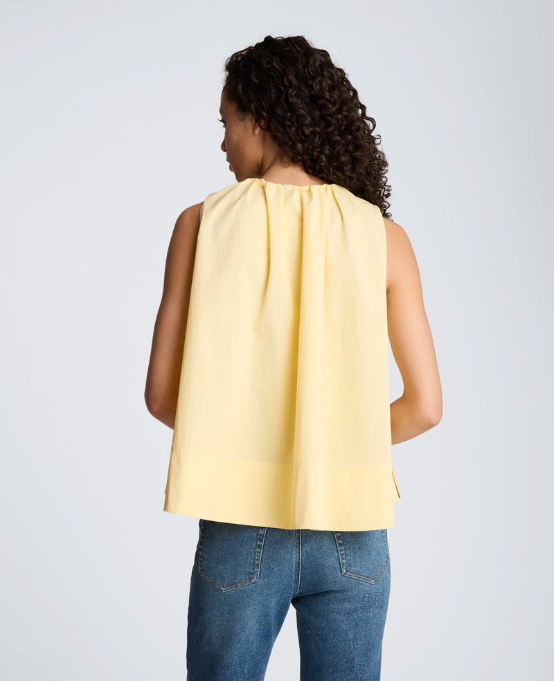 Kenneth Cole - Paperbag Neck Sleeveless Tent Button Front Shirt WOMENS TOPS for Women