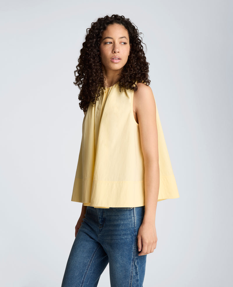 Kenneth Cole - Paperbag Neck Sleeveless Tent Button Front Shirt WOMENS TOPS for Women