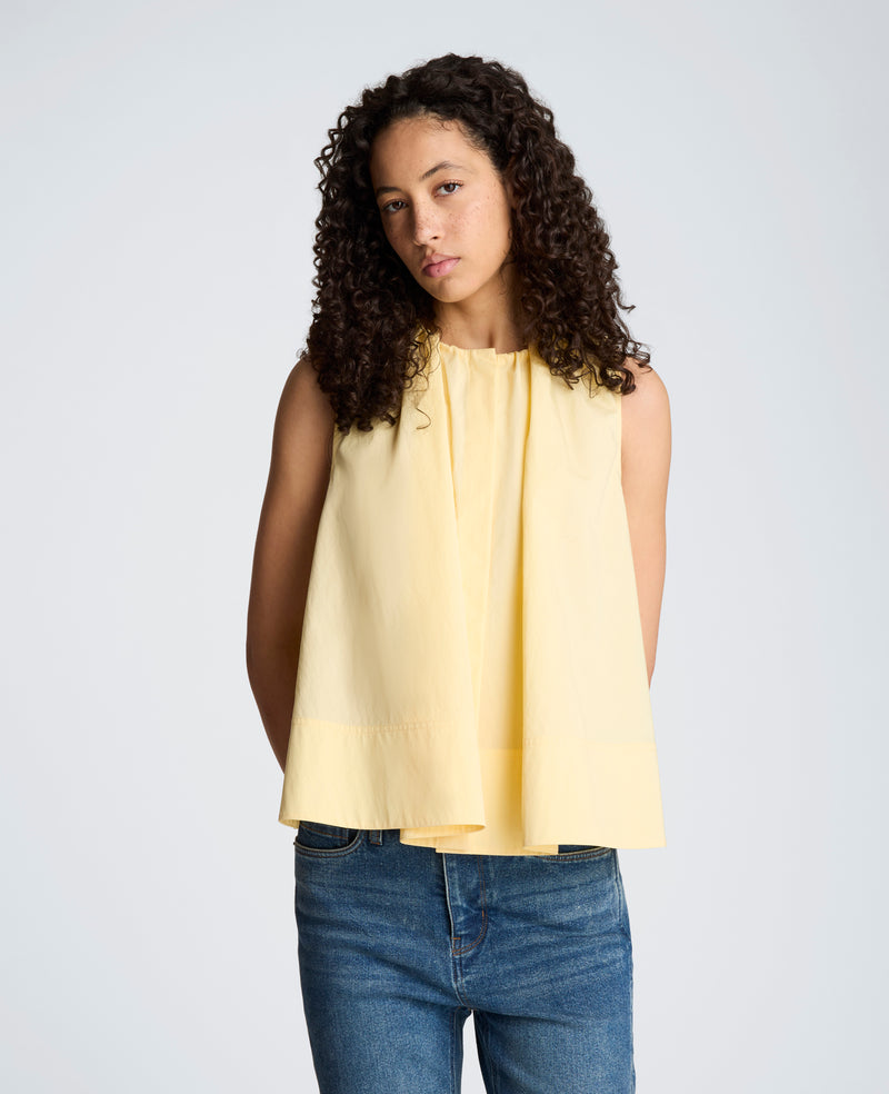 Kenneth Cole - Paperbag Neck Sleeveless Tent Button Front Shirt WOMENS TOPS for Women