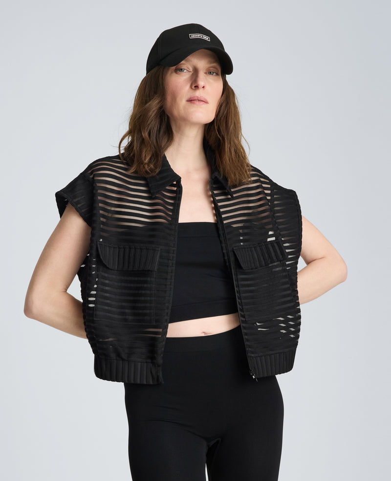 Kenneth Cole - Zip-Up Vest Cardigan with Chest Pocket WOMENS KNITS for Women