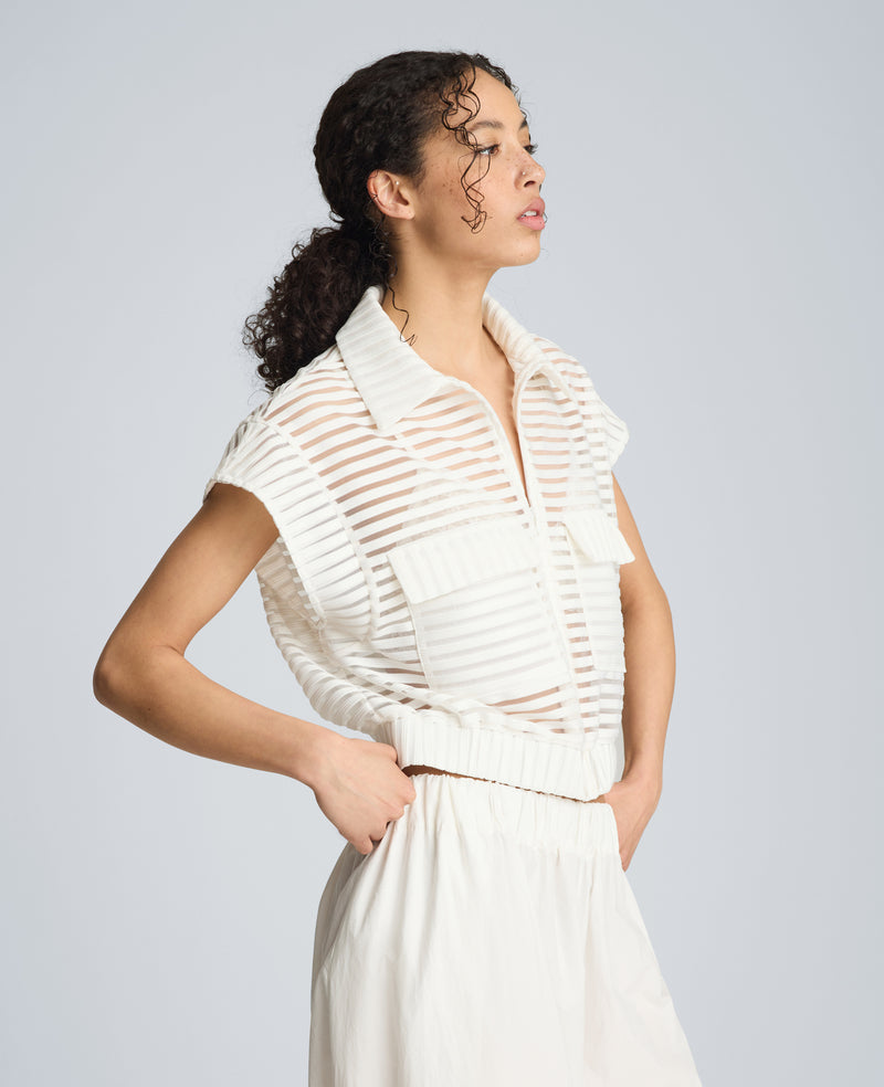 Kenneth Cole - Zip-Up Vest Cardigan with Chest Pocket WOMENS KNITS for Women
