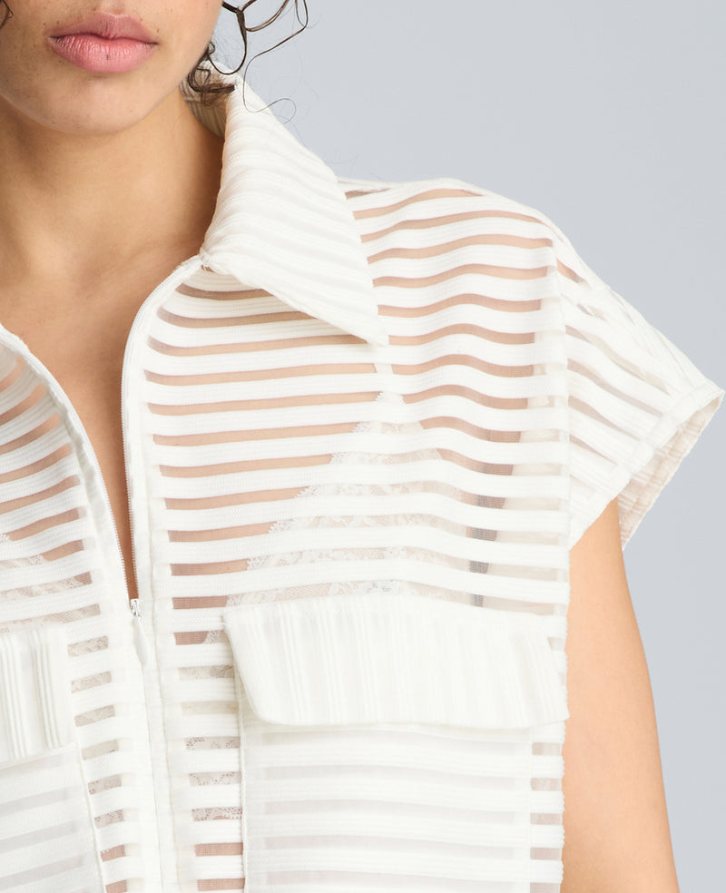 Kenneth Cole - Zip-Up Vest Cardigan with Chest Pocket WOMENS KNITS for Women