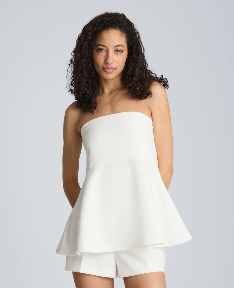 Peplum Strapless Top