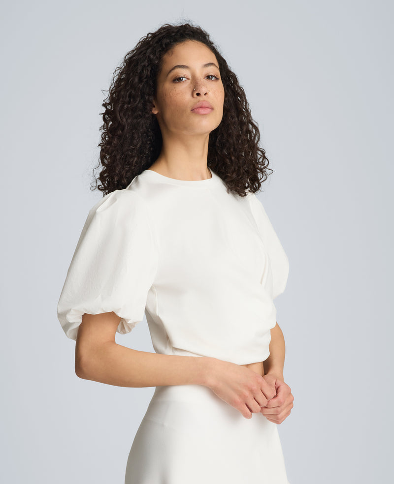 Kenneth Cole - Puff Sleeve Wrap Tee WOMENS KNITS for Women