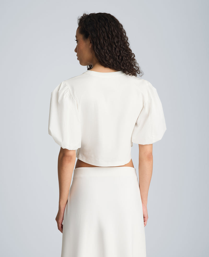 Puff Sleeve Wrap Tee