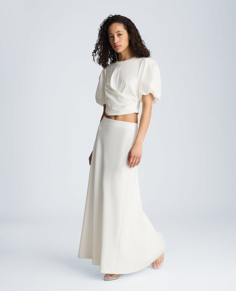 Puff Sleeve Wrap Tee