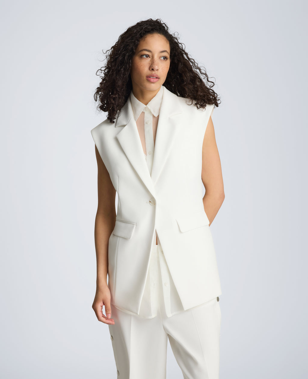 Kenneth Cole - Layered Vest with Detachable Shirt WOMENS JACKET for Women 