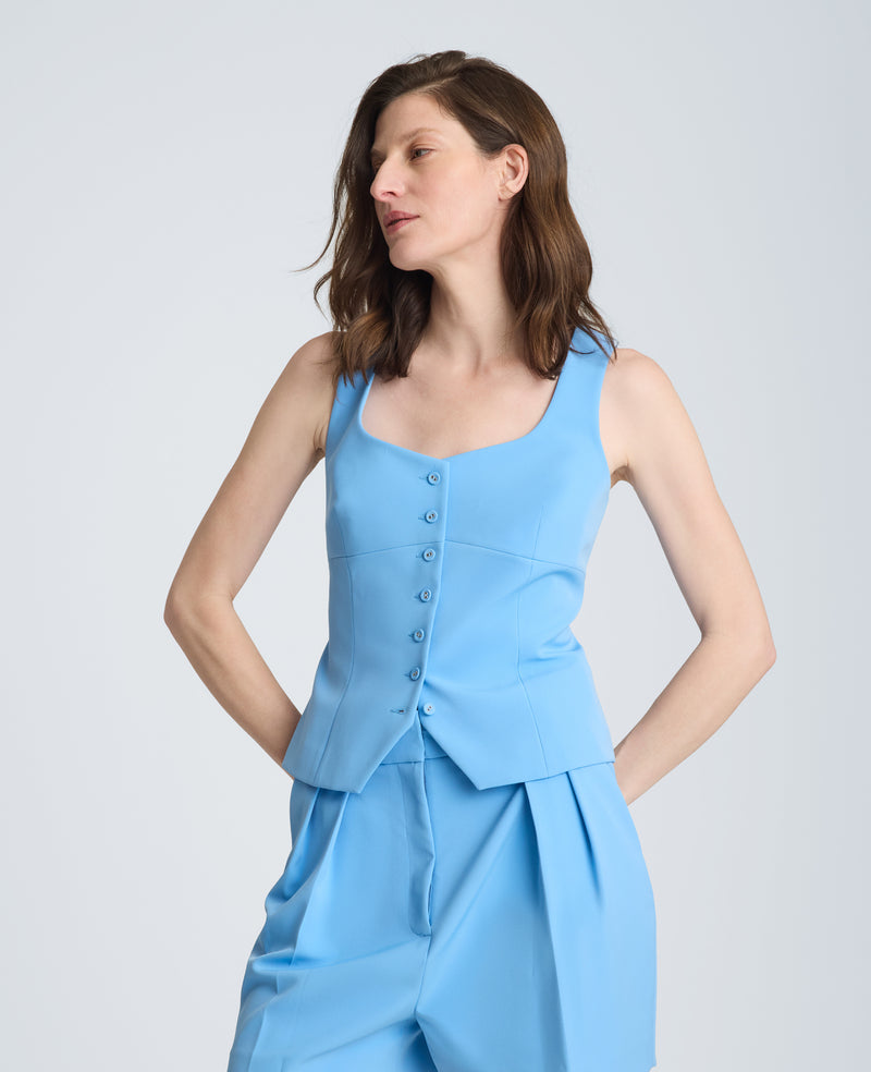 Bustier Button Front Vest