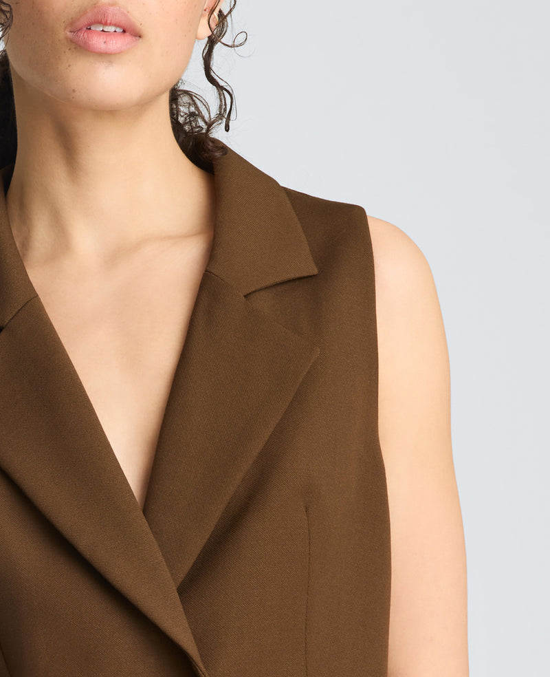 Kenneth Cole - Fitted One Button Notch Collar Vest WOMENS JACKET for Women