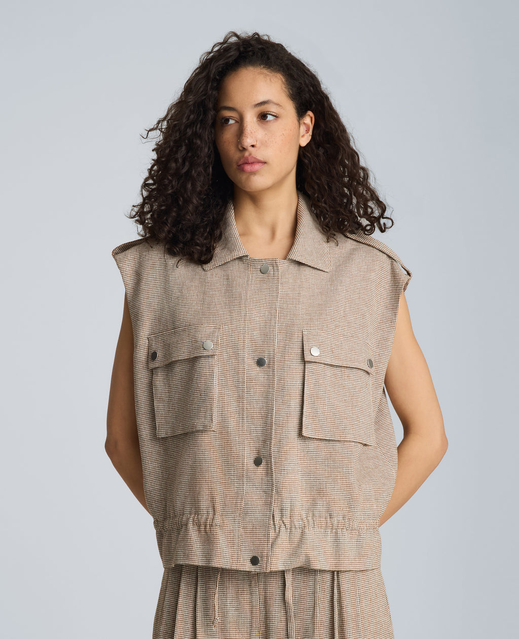 Kenneth Cole - Snap Front Jacket with Drawcord Waist WOMENS JACKET for Women 