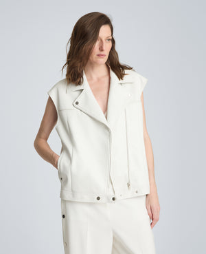 Boxy Fit Moto Vest