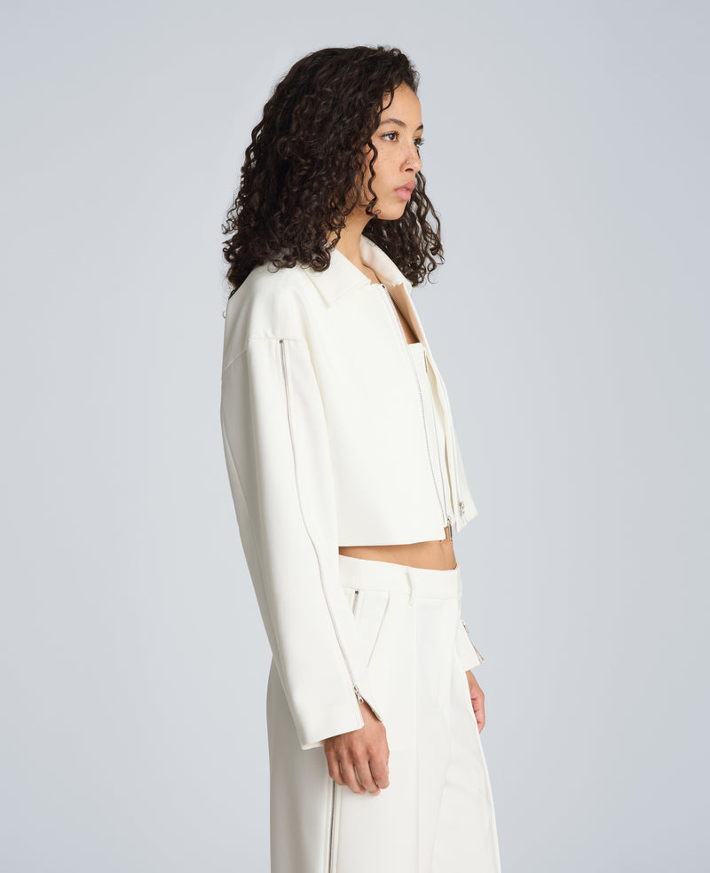 Kenneth Cole - Zip-Up Jacket with Zipper Sleeves WOMENS JACKET for Women