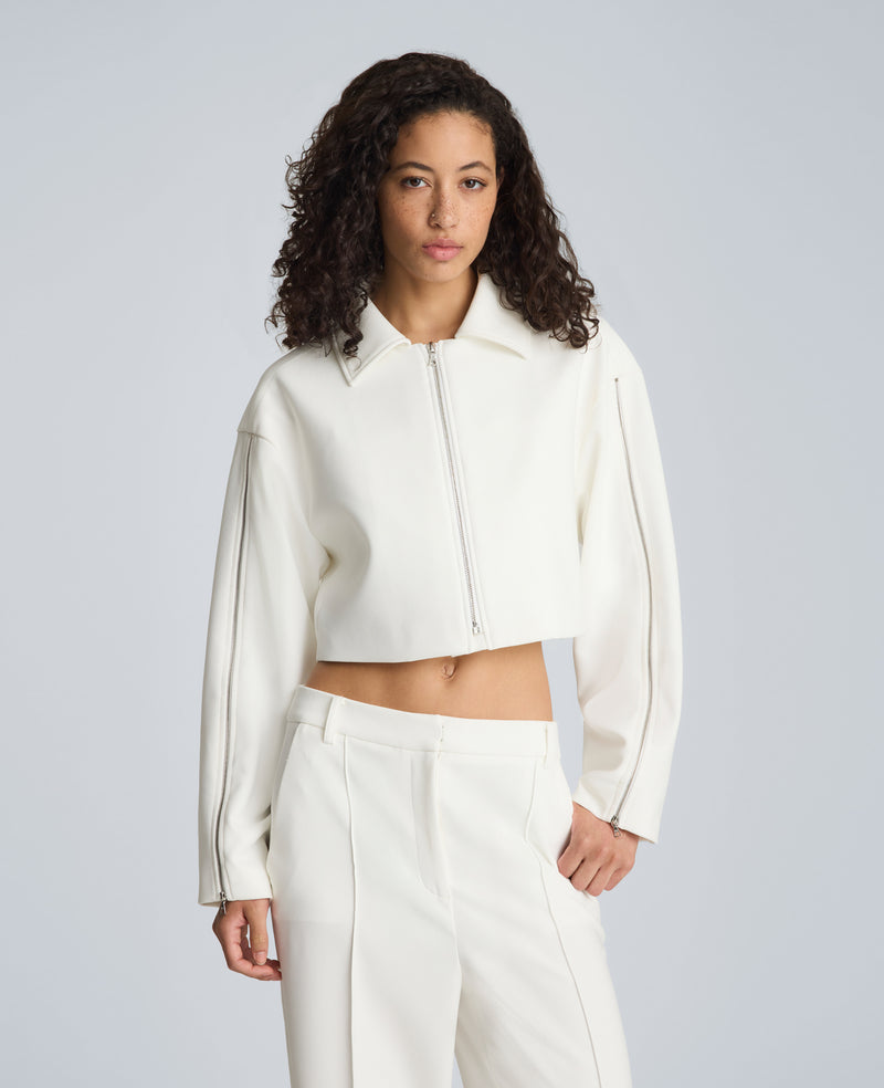 Kenneth Cole - Zip-Up Jacket with Zipper Sleeves WOMENS JACKET for Women