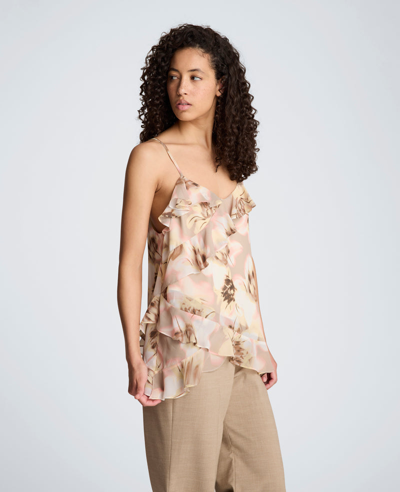 Kenneth Cole - Asymmetrical Ruffle Cami WOMENS TOPS for Women