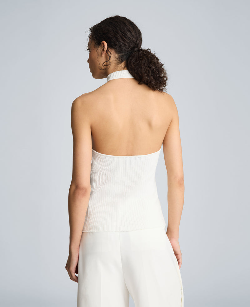 Kenneth Cole - Halter Neck Tank with Gromet Detail WOMENS SWEATER for Women