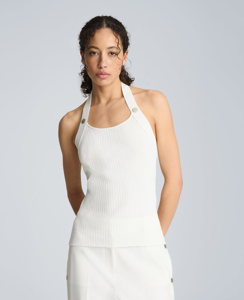Kenneth Cole - Halter Neck Tank with Gromet Detail WOMENS SWEATER for Women