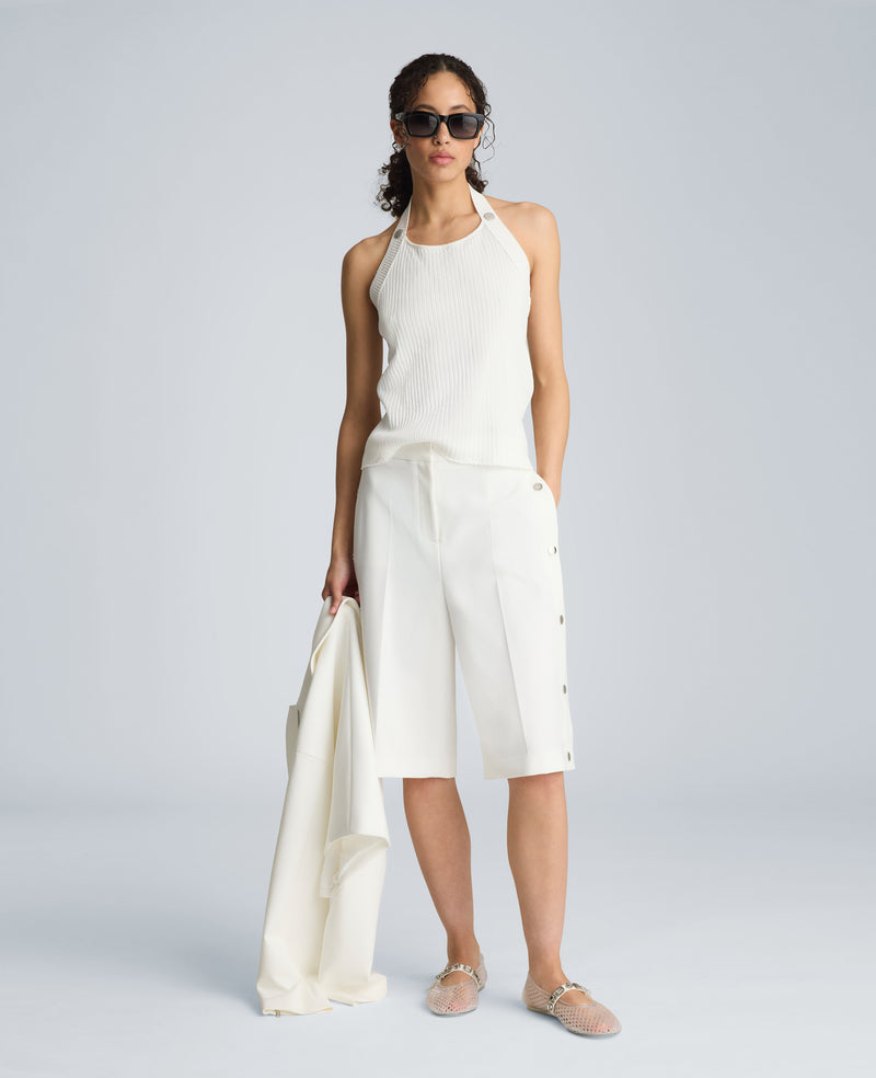 Kenneth Cole - Halter Neck Tank with Gromet Detail WOMENS SWEATER for Women