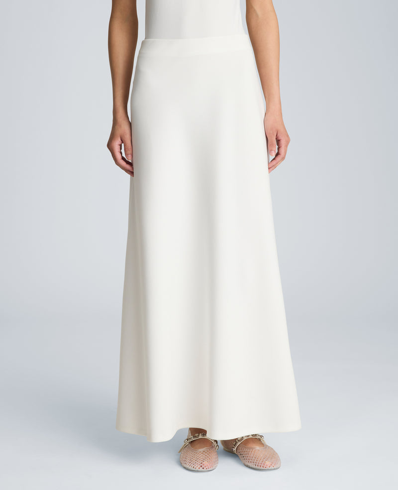 Kenneth Cole | Pull On Flared Maxi Skirt in Pure WHITE, Size: XL Kenneth Cole | Pull On Flared Maxi Skirt in Pure WHITE, Size: XL