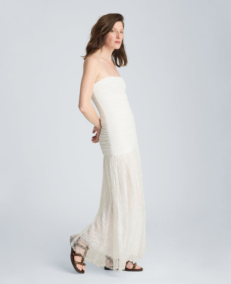 Kenneth Cole - Strapless Mesh Maxi Dress WOMENS DRESS for Women