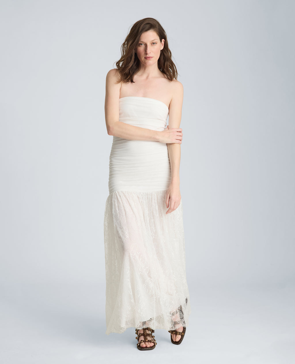 Kenneth Cole - Strapless Mesh Maxi Dress WOMENS DRESS for Women 