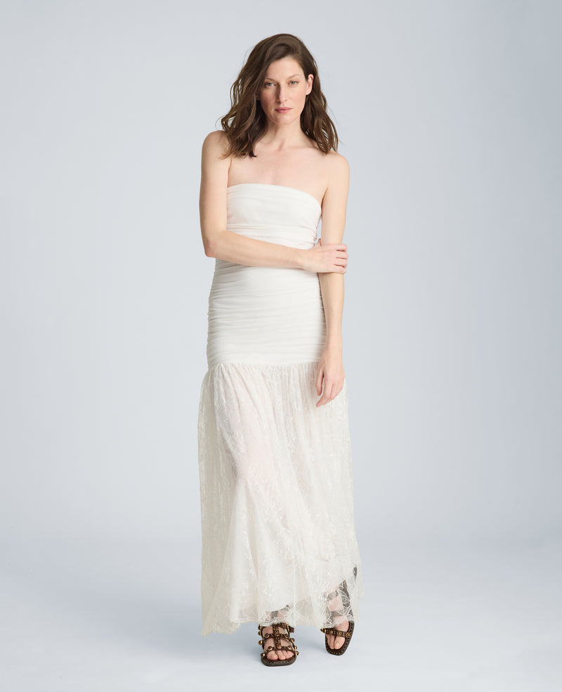 Kenneth Cole - Strapless Mesh Maxi Dress WOMENS DRESS for Women
