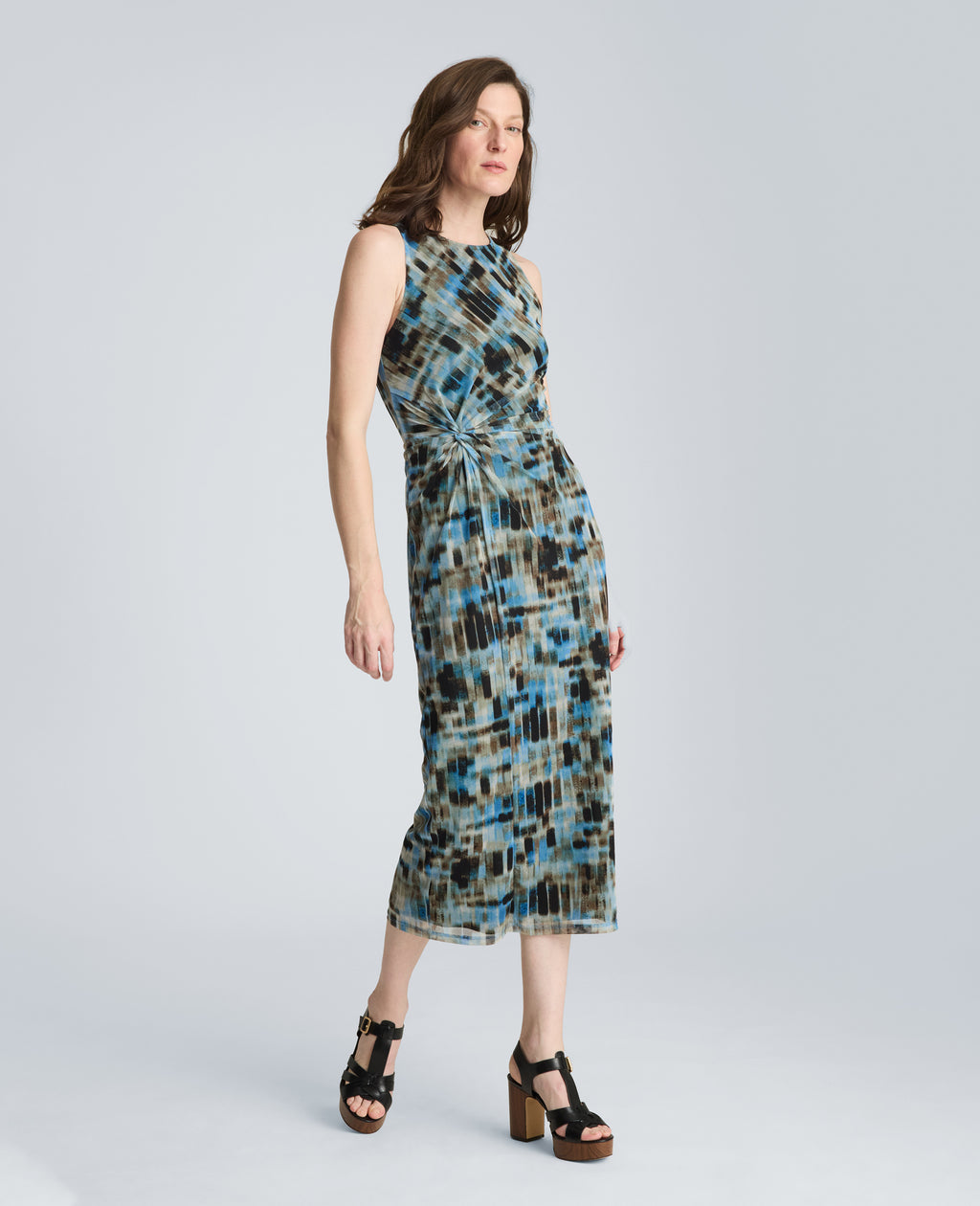 Kenneth Cole - Racer Twist Midi Mesh Dress WOMENS DRESS for Women 