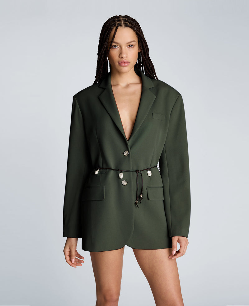 Kenneth Cole - Two Button Boyfriend Jacket with Flap Pockets WOMENS JACKET for Women