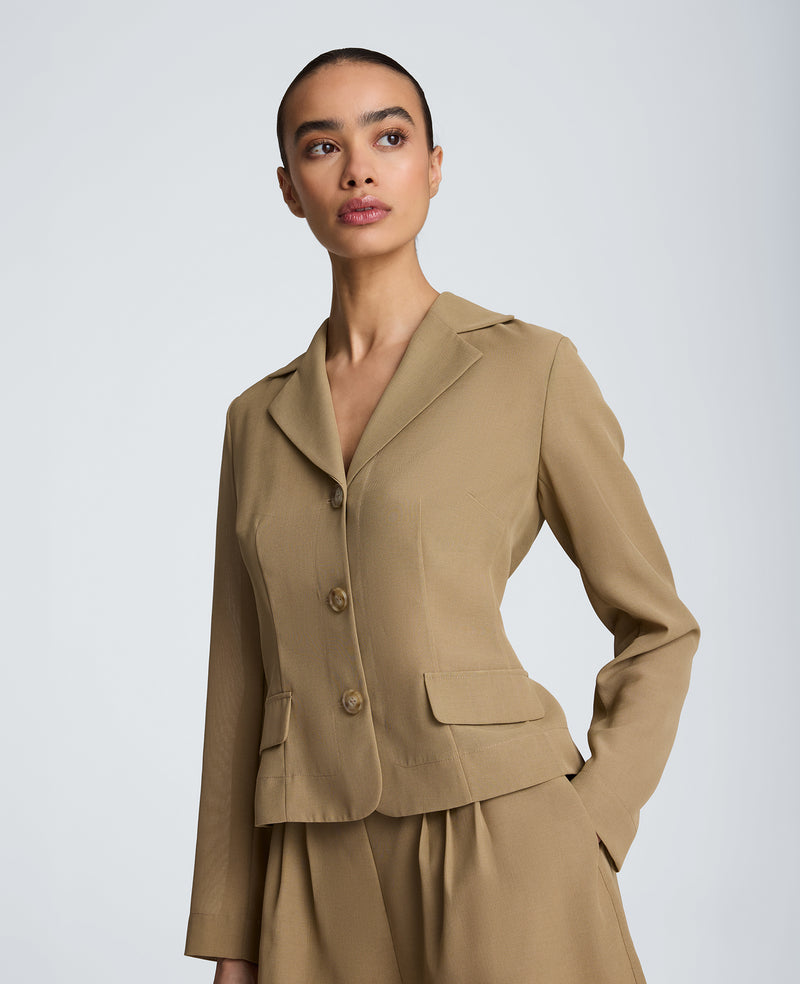 Kenneth Cole - Transparent Notch Jacket with Flat Pockets WOMENS JACKET for Women