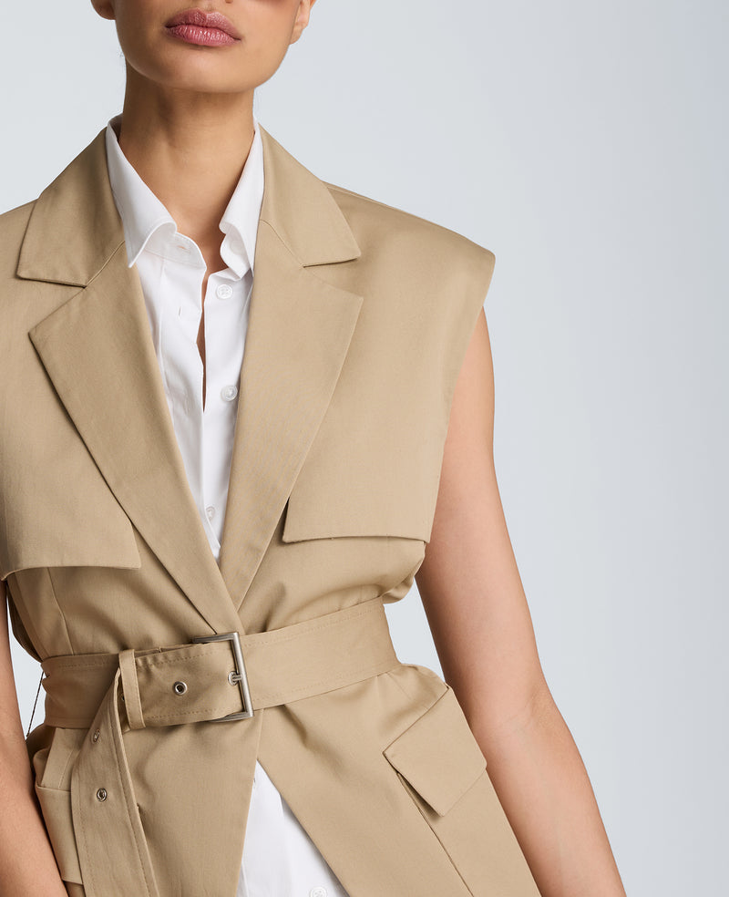 Kenneth Cole - Belted Vest with Storm Flaps WOMENS JACKET for Women
