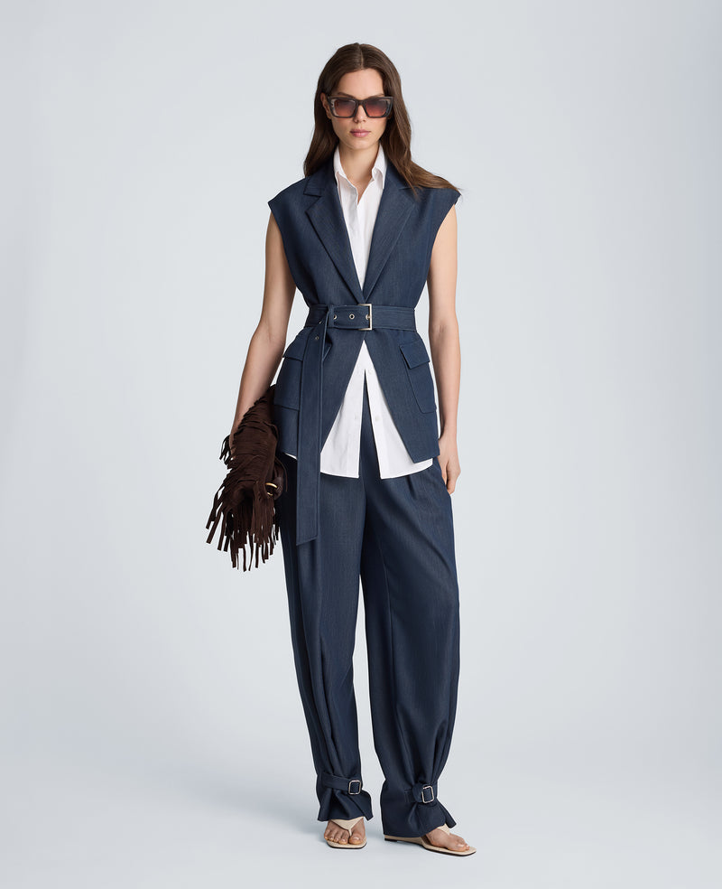 Kenneth Cole - Belted Vest with Removeable Shirt WOMENS JACKET for Women