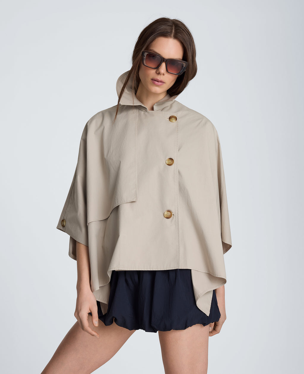 Kenneth Cole - Cape Trench with Notch Collar WOMENS JACKET for Women 