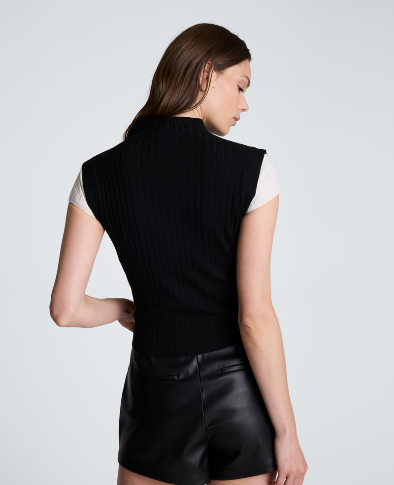 Kenneth Cole - Mock Wide Rib Sweater WOMENS SWEATER for Women