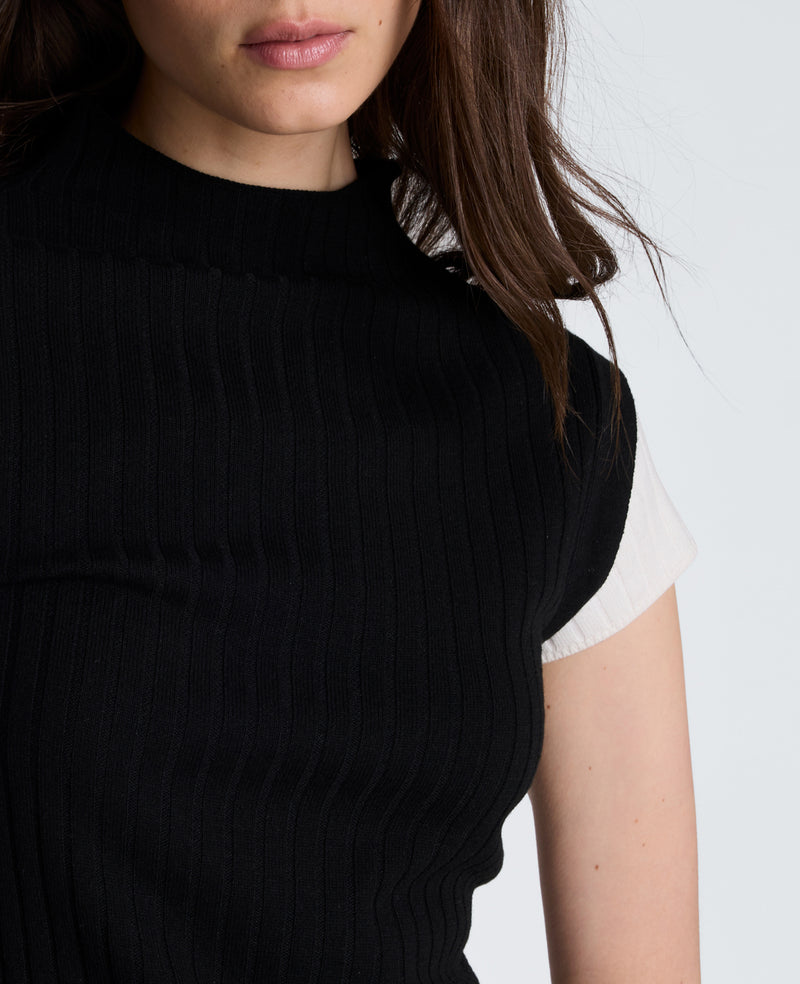 Kenneth Cole - Mock Wide Rib Sweater WOMENS SWEATER for Women