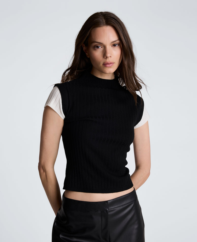 Kenneth Cole - Mock Wide Rib Sweater WOMENS SWEATER for Women