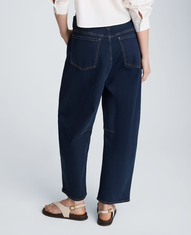 Kenneth Cole - High Rise Fly Front Cropped Barrel Jeans WOMENS DENIM for Women