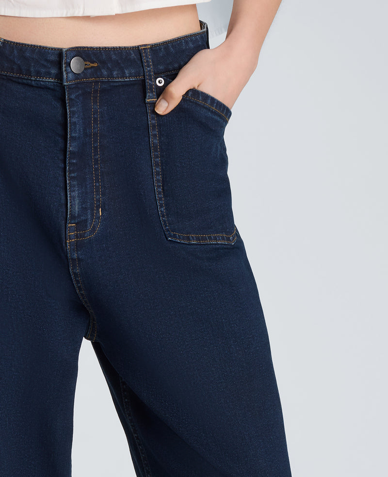 Kenneth Cole - High Rise Fly Front Cropped Barrel Jeans WOMENS DENIM for Women